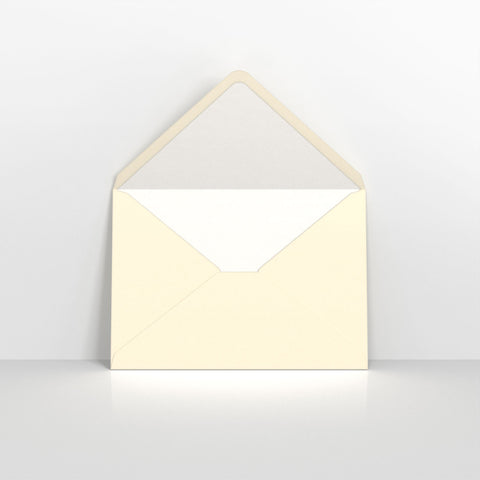 Ivory & White Fancy Paper Lined Envelopes