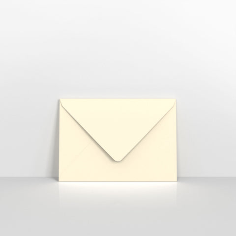 Ivory Wove Coloured Gummed Greeting Card V Flap Envelopes