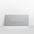 Metallic Silver Coloured Gummed V Flap Envelopes