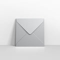 Metallic Silver Coloured Gummed V Flap Envelopes