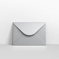 Metallic Silver Coloured Gummed V Flap Envelopes