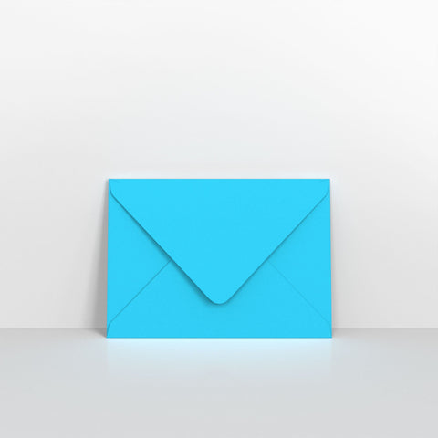 Mid Blue Coloured Gummed V Flap Envelopes