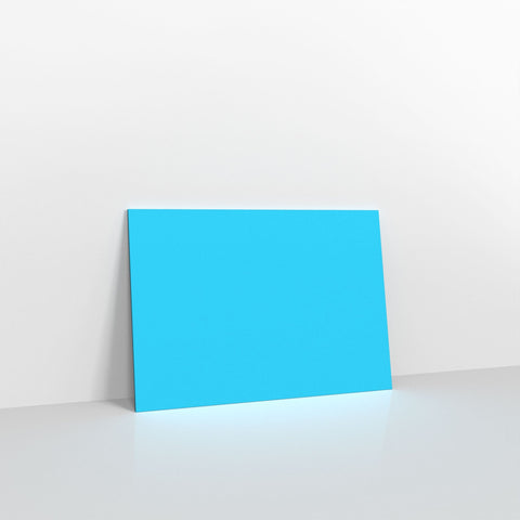 Mid Blue Coloured Gummed V Flap Envelopes