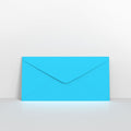 Mid Blue Coloured Gummed V Flap Envelopes