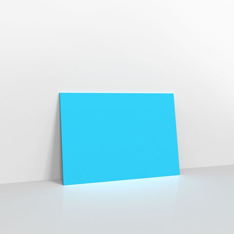 Mid Blue Coloured Gummed V Flap Envelopes