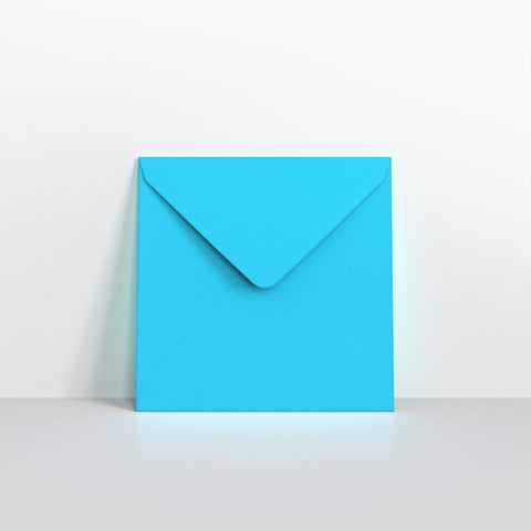 Mid Blue Coloured Gummed V Flap Envelopes