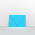 Mid Blue Coloured Gummed V Flap Envelopes