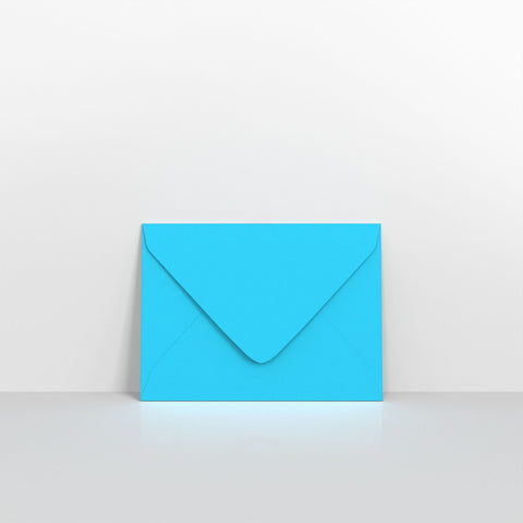 Mid Blue Coloured Gummed V Flap Envelopes