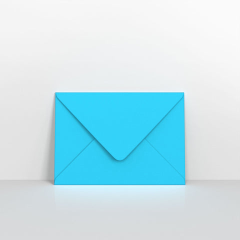 Mid Blue Coloured Gummed V Flap Envelopes