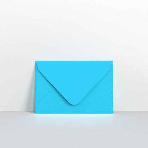 Mid Blue Coloured Gummed V Flap Envelopes