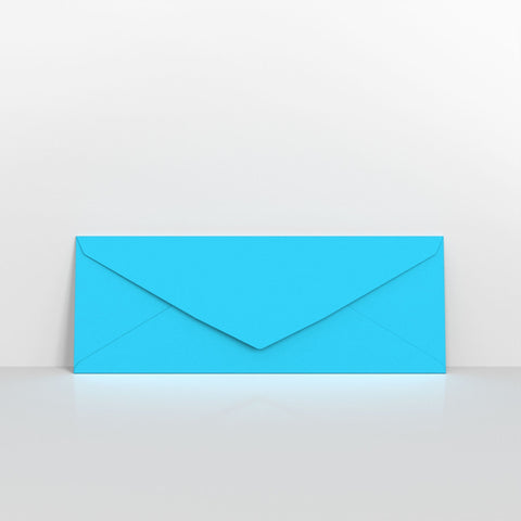 Mid Blue Coloured Gummed V Flap Envelopes