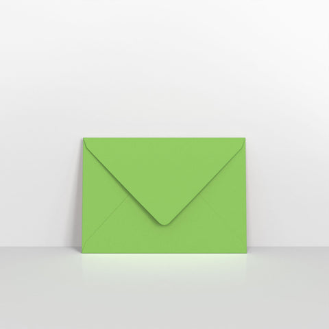 Mid Green Coloured Gummed V Flap Envelopes