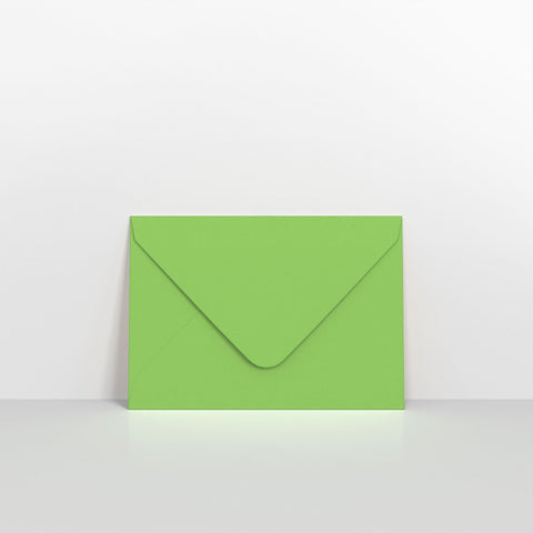 Mid Green Coloured Gummed V Flap Envelopes