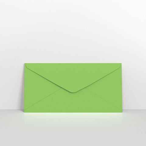 Mid Green Coloured Gummed V Flap Envelopes