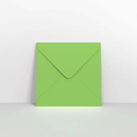 Mid Green Coloured Gummed V Flap Envelopes