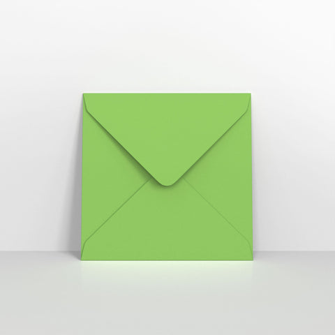 Mid Green Coloured Gummed V Flap Envelopes