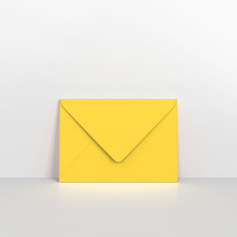 Mid Yellow Coloured Gummed V Flap Envelopes