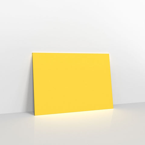 Mid Yellow Coloured Gummed V Flap Envelopes