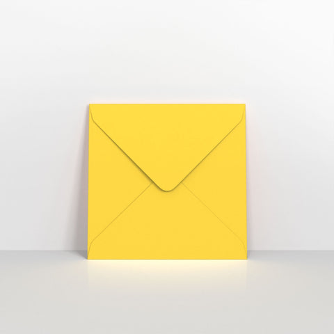 Mid Yellow Coloured Gummed V Flap Envelopes