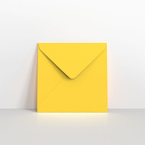 Mid Yellow Coloured Gummed V Flap Envelopes