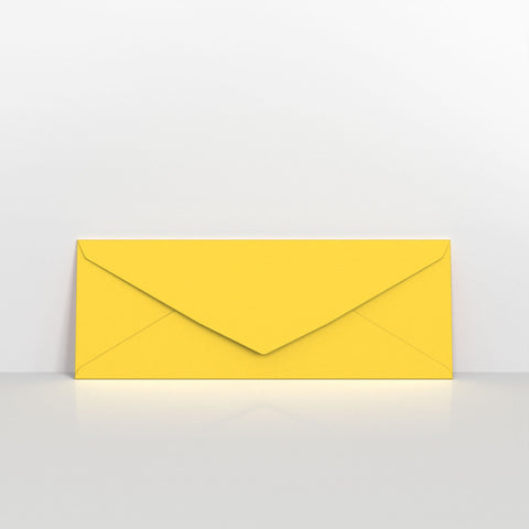 Mid Yellow Coloured Gummed V Flap Envelopes