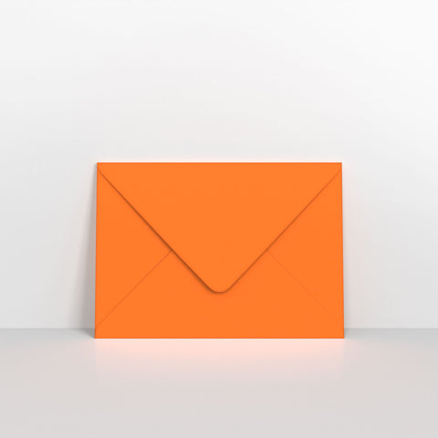 Orange Coloured Gummed V Flap Envelopes