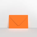 Orange Coloured Gummed V Flap Envelopes