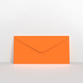 Orange Coloured Gummed V Flap Envelopes