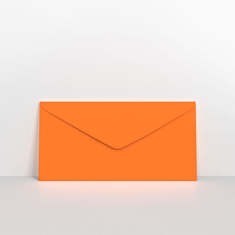 Orange Coloured Gummed V Flap Envelopes