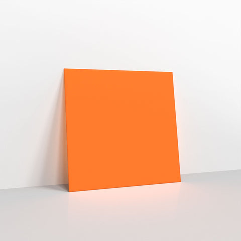 Orange Coloured Gummed V Flap Envelopes