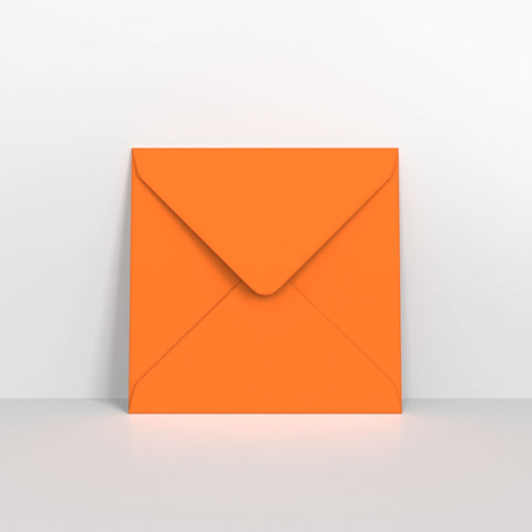 Orange Coloured Gummed V Flap Envelopes