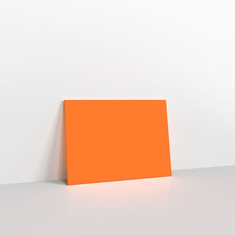 Orange Coloured Gummed V Flap Envelopes