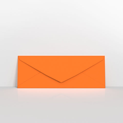 Orange Coloured Gummed V Flap Envelopes