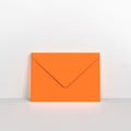 Orange Coloured Gummed V Flap Envelopes