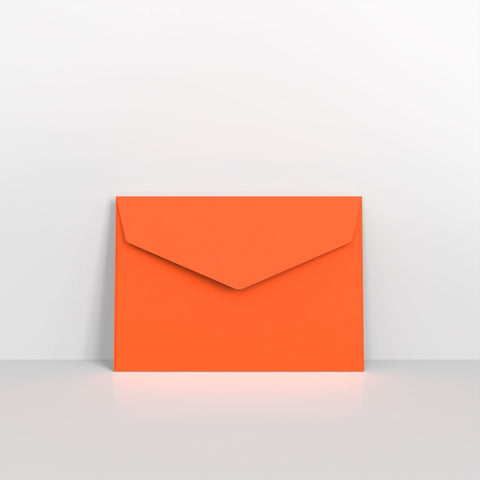 Orange Coloured Peel and Seal V Flap Envelopes