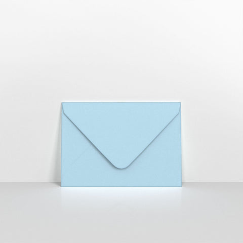 Pale Blue Coloured Gummed Greeting Card V Flap Envelopes