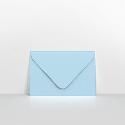 Pale Blue Coloured Gummed Greeting Card V Flap Envelopes