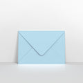 Pale Blue Coloured Gummed Greeting Card V Flap Envelopes