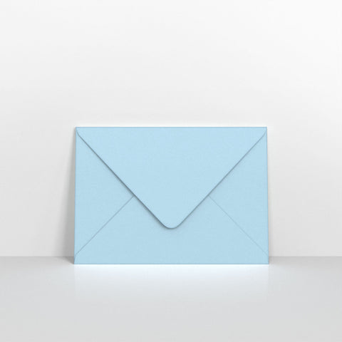 Pale Blue Coloured Gummed Greeting Card V Flap Envelopes