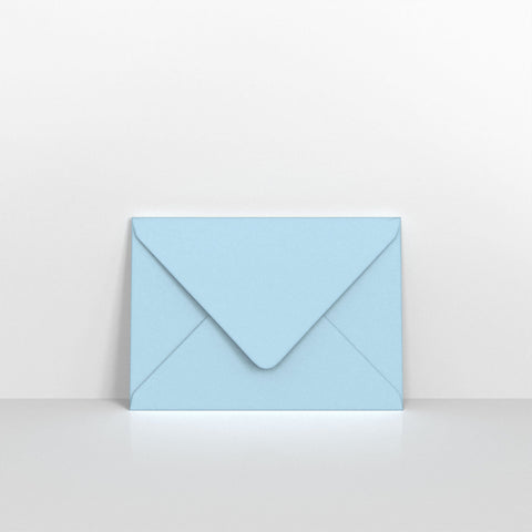 Pale Blue Coloured Gummed Greeting Card V Flap Envelopes