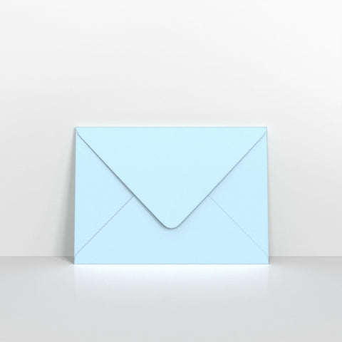 Pale Blue Coloured Gummed V Flap Envelopes