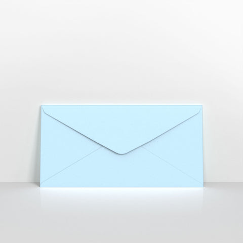 Pale Blue Coloured Gummed V Flap Envelopes