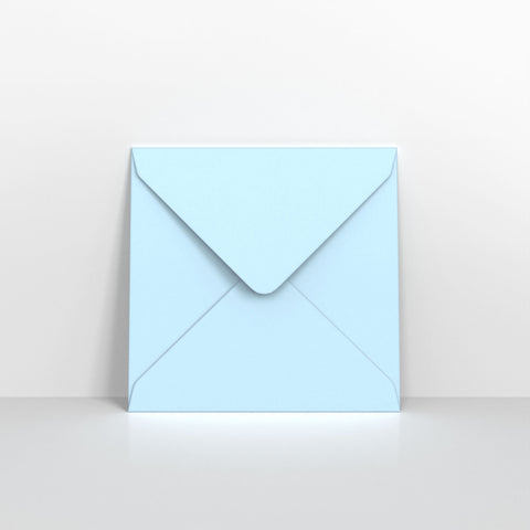 Pale Blue Coloured Gummed V Flap Envelopes