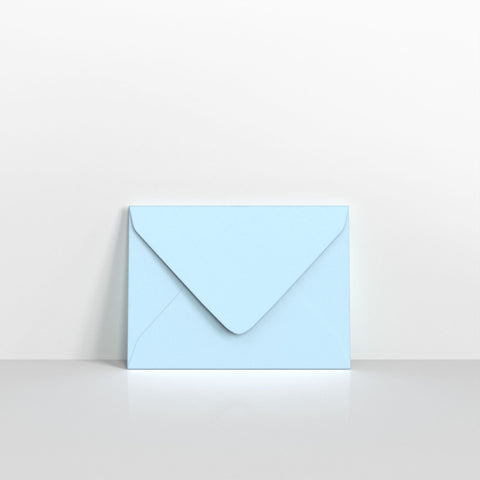 Pale Blue Coloured Gummed V Flap Envelopes