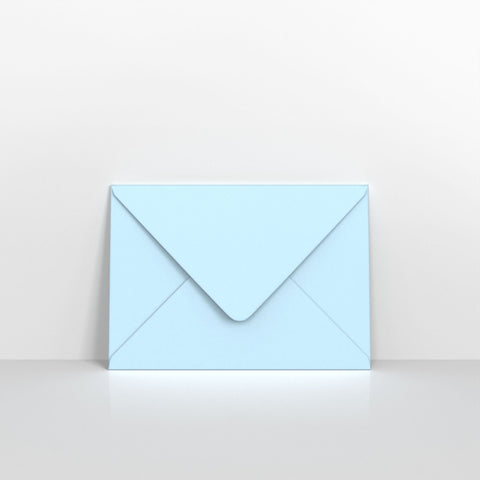 Pale Blue Coloured Gummed V Flap Envelopes