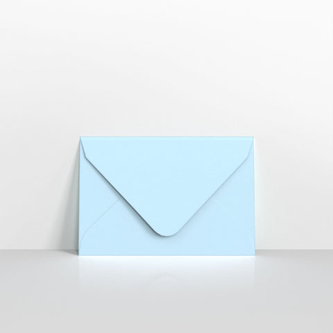 Pale Blue Coloured Gummed V Flap Envelopes