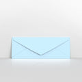 Pale Blue Coloured Gummed V Flap Envelopes