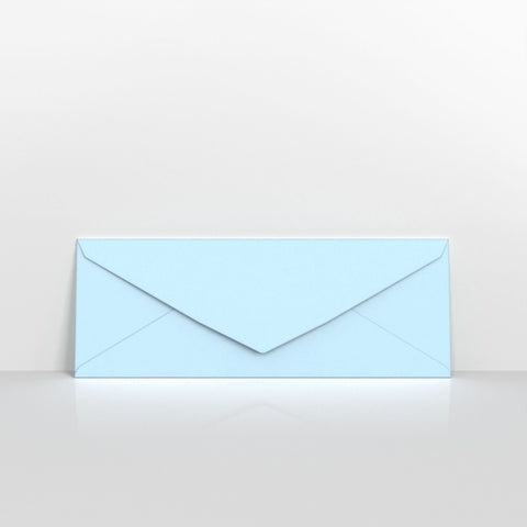 Pale Blue Coloured Gummed V Flap Envelopes