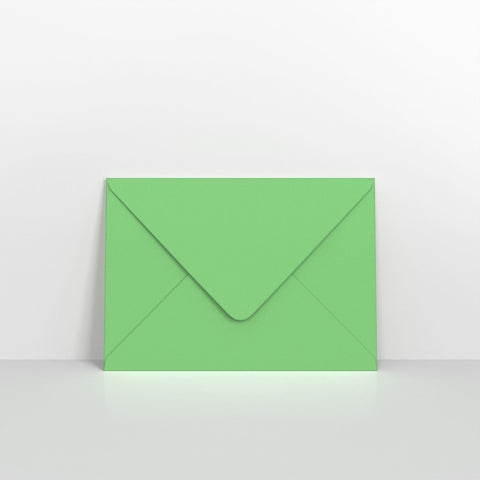 Pale Green Coloured Gummed V Flap Envelopes