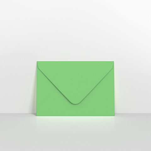 Pale Green Coloured Gummed V Flap Envelopes